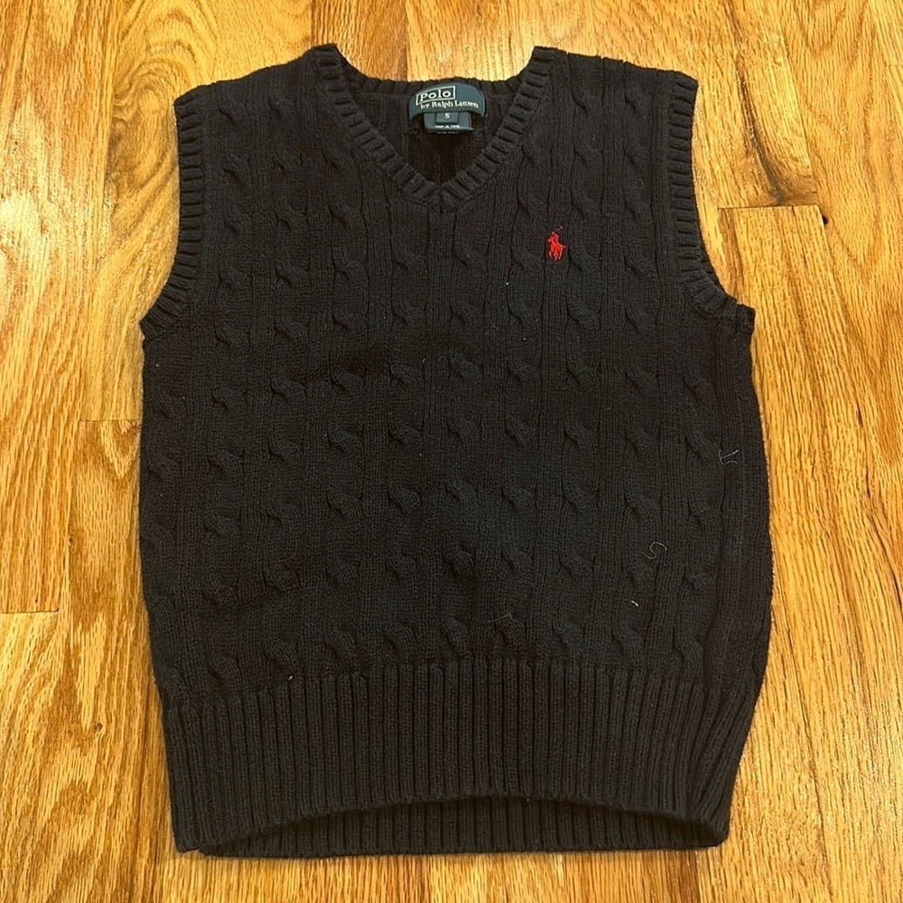 Boys Ralph Lauren Navy Cable knit Sweater Size 5